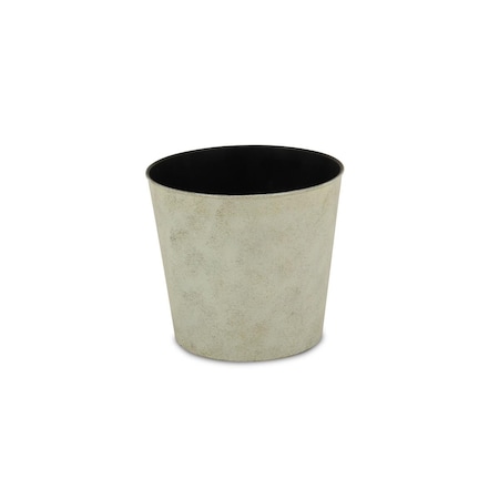 Gardencontrol 9 in. Round Tapered Recycled Plastic Planter Cream GA2848593